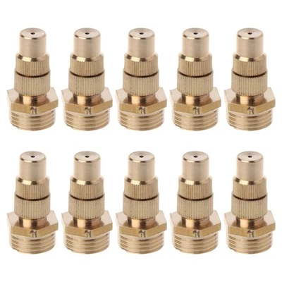 Brass High Atomization Nozzles Adjustable Water Sprayers 1/2In Garden Irrigation