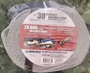 ANCRA Recovery Strap 6" x 30' Vehicle Recovery Strap w/Sewn Loops 24,000 Lbs