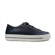 Women's Paul Green 4704-08 | Navy (Space) Leather | Womens Casual Platform Trainers Uk 7