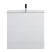 600-1500*460mm Riva White Freestanding With Kickboard Bathroom Vanity - Cabinet Only and Ceramic / Stone Top Available