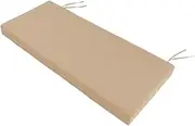 Fonowx Patio Bench Cushion Foam Furniture Seat Seat Pad Garden Couch Pad for Loveseat Settee, Khaki