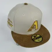 Arizona Diamondbacks New Era Corduroy Visor 59FIFTY Fitted Hat Cooperstown New