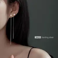 在飛比找ETMall東森購物網優惠-925銀一款兩戴高級感韓國耳飾