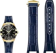 [CEKGDB] Genuine leather silicone base wristband for Omega constellation series Perfect Observatory 131.13 Manhattan series watch strap