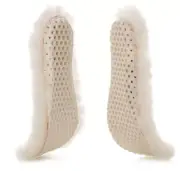 Genuine Sheepskin Real Lambswool Shearling Honeycomb Insoles (US Women Size 10)
