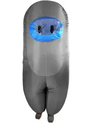Inflatable Adults Grey SUS Crewmate Killer Costume