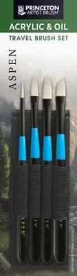 Princeton Series 6500 Aspen Synthetic Brush-Long Handle Travel Set 4PC
