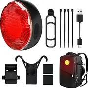 Bike Lights for Night Riding | Smart Brake Sensor Light for Bike - Rechargeable Waterproof Taillight, 5 Lighting Modes, Warning Safety Cycling Accessories