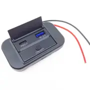 Car Dual USB Charger 2 Ports Power Adapter Socket Charging Panel Mount W/Switch (for: Honda Civic)