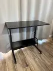 Mobile Adjustable Side Table Desk with Wheels New In Box