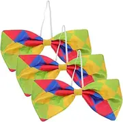 [COSMEVIVI] 3pcs Clown Bow Ties Mask Halloween Party Props Funny Costume Accessories Large Masquerade Bowknots for Men Women