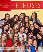 Chi Omega Sorority Fraternity Eleusis Magazine Summer 2023 Greek College Girls