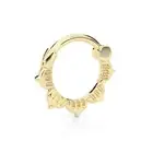 14K Yellow Gold Septum Ring with Clicker 16g Nose Hoop Piercing Jewelry for Her