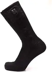 Guomao Electric Heating Warm Outdoor Socks Thick Socks Barreled Old Ski Socks Sport Socks (Color : Black, Size : L)