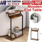 C Shaped End Table with Side Storage Bag Bedroom Living AU