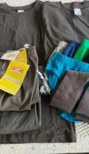 back to school boy size 6 pack grey SHORTS / socks/tops RRP $98.00
