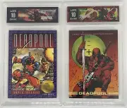 Deadpool Marvel Lot (2) 1993 Masterpieces 1993 Skybox Gem Mint 10