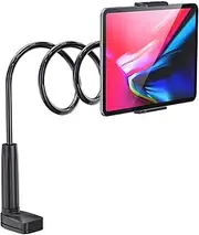 Tablet Holder Mount, WixGear Gooseneck Tablet Stand, Tablet Holder for Table Top, Holder for Bed Couch Stand, Compatible with iPads, Samsung Galaxy Tablets, Amazon Fire HD and More