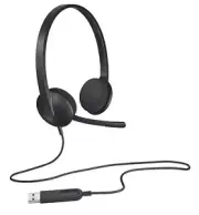 Logitech H340 Wired Headset, Stereo Headphones with Noise-Cancelling Microphone,