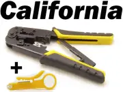 Dual Modular Crimping Tool Cuts Strips Crimps R45 R12 LAN Wire 8P8C RJ-45 6P4C