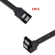 1PCS SATA III 6Gbps 90° Right Angle Cable 18" with Locking Latch Cabel Black
