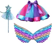 Hailong Ming Girls-Princess-Fairy Costume Set for Stage Appearances, Cosplay, Children, Children, Blue