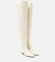 [Khaite] Khaite Marfa leather over-the-knee boots AU 6 white