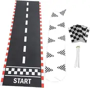 Alipis 1Set Checkered Racing Flags for Race Car Party Decorations Durable Cloth Material for Cheering Halloween Themed Events Lightweight Signal Flags for Team