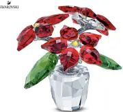NIB 100% Authentic Swarovski Joyful Poinsettia Large Crystal Figurine #5538626