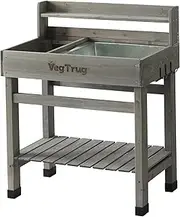 VegTrug Deluxe Potting Table, Grey Wash