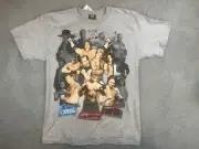 WWE Collage Mens T-Shirt Gray X-Large Smackdown Raw ECW NWT