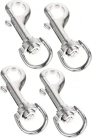 EXAOMBLE 4Pcs Heavy Duty Pet Leash Snap Hooks Durable Swivel Clips for Dog Leashes Lightweight and Wear Resistant Outdoor Accessories for Ropes and Bag Straps