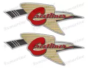 2 Crestliner Bird Classic Vintage Stickers Remastered 10"x4"