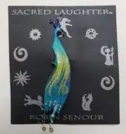 Rare Peacock/Bird Signed Robin Senour, Sacred Laughter, Pin Brooch, 4" Tall