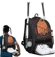 Baseball Bag,Softball Bag - Baseball Backpack Youth Softball Backpack With Shoe Compartment,Large Capacity Youth Baseball Backpack, Baseball Bat Bag for Contest, A