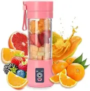 Portable Personal Blender Smoothie Maker - USB Rechargeable Mini Blender 380 ml with 6 Blades Juice Smoothies and Baby Food, Multifunctional for Home Sports Outdoors Traveling Gym Office