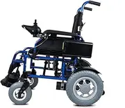 Electric wheelchair adjustable high degree of elderly people with disabled wheelchair rubber free charge-free wheel electric aluminum alloy foldable folding wheelchair