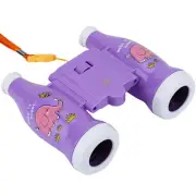 (Purple)6 Times Mini Binoculars With Strap Children Educational Toys FA
