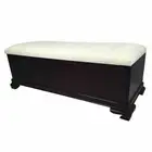 Solid Mahogany Wood Large Storage Blanket Box Organiser Shelf Ottoman Bench Seat