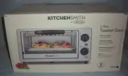 NEW Kitchen Smith : 4 Slice Toaster Oven (1000 Watt) - Silver,Distressed Box .