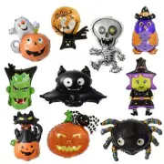 10pcs Mini-Halloween Mix Foil Balloons Air Fill Witch Bat Cat Pumpkin Kids Xmas