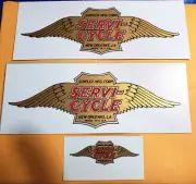 New SIMPLEX Servi-Cycle Tank Decal Set water slide Gold