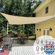TANG Sunshades Depot Sun Shade Sail 8' x 10' Rectangle Sand Sun Shade Canpoy