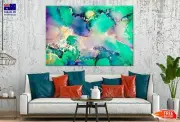 Green Blue & Gold Abstract Design Wall Canvas Home Decor Australian Made Quality