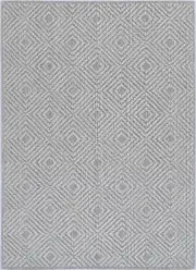 Lata Fugui Geometric Grey Flatweave Rug