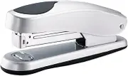 Stapler Metal Iron Heavy Duty Stapler Paper Book Binding Stapling Machine for School Office(White)