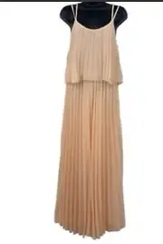 Asos Design Women's Curve Pleated Crop Top Sleeveless Jumpsuit Size 8 NWT Peach