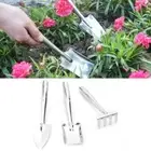 Weeding Stainless Steel Gardening Spade Digging Shovel Rake Hand Tools
