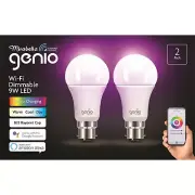 Mirabella 9W 800lm RGB And White Genio Smart Wi-Fi Glass LED BC Light Globe