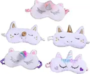FOMIYES Pcs Plush Sleep Masks Unicorn Eye Cover Comfortable Blindfold for Sleep